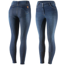 Load image into Gallery viewer, Horze Kaia Denim Full Seat Breeches