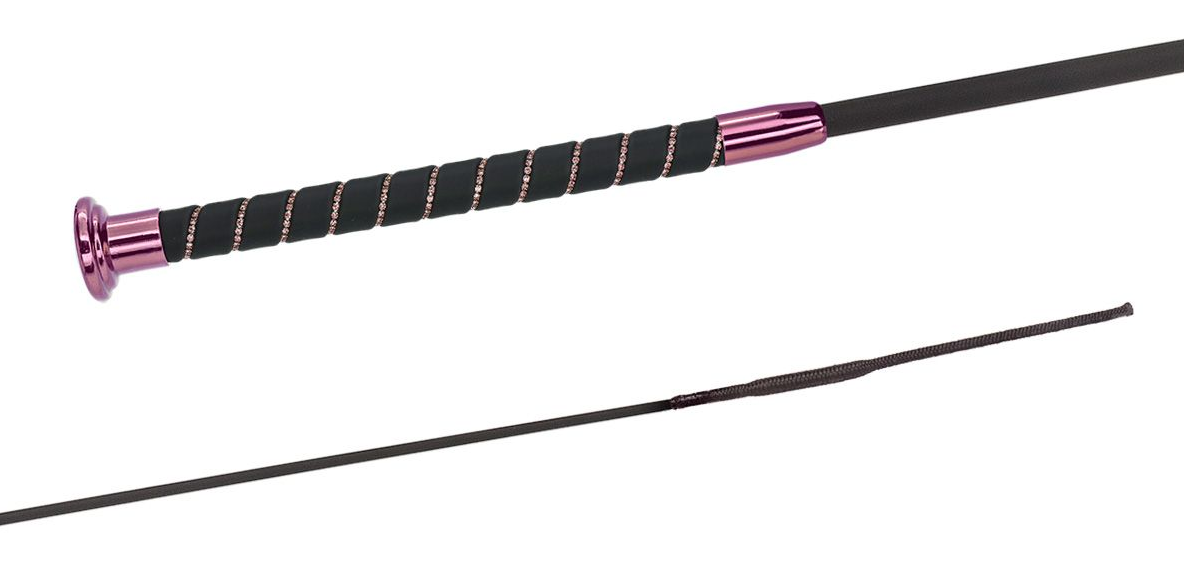 Fleck Silk Touch Premium Crystal Dressage Whip