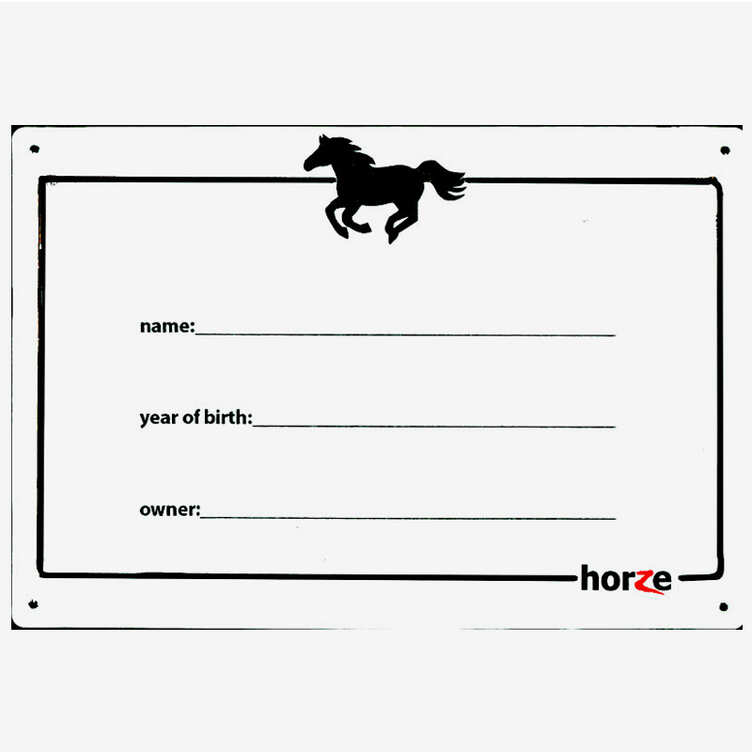 Horze Stall Sign