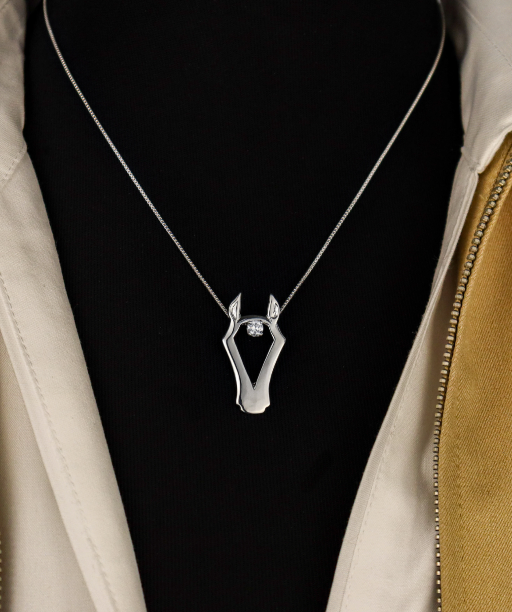 Loriece Horse Head CZ Necklace