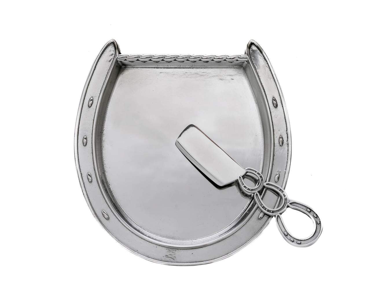 Arthur Court Horseshoe Plate with Server