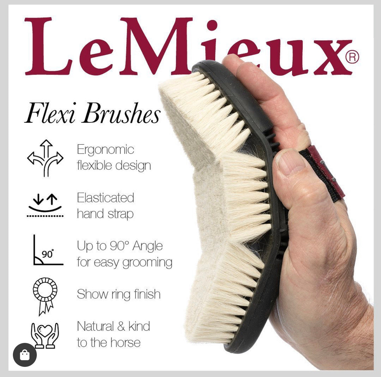 LeMieux Flexi Goat Hair Body Brush