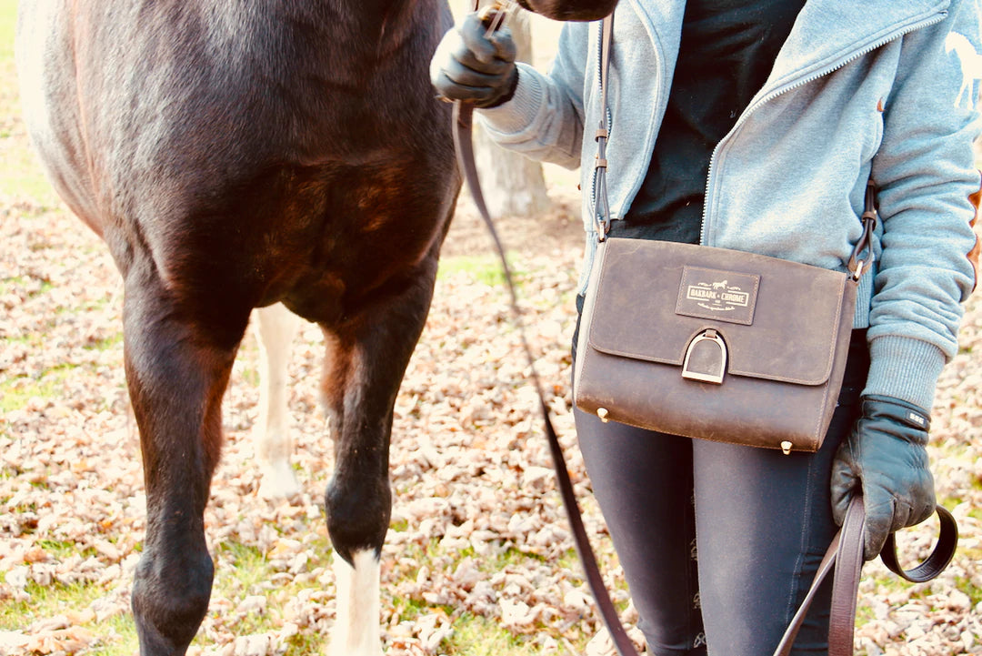 Oakbark & Chrome Shoulder Bag