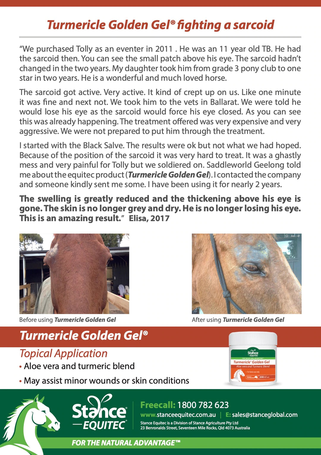 Stance Equine Turmericle Golden Gel