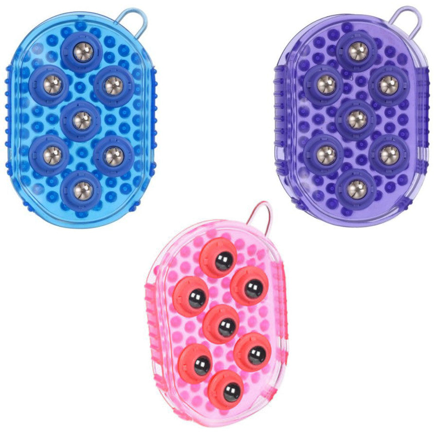 Jelly Scrubber Massage Mitt w/ Massage Balls