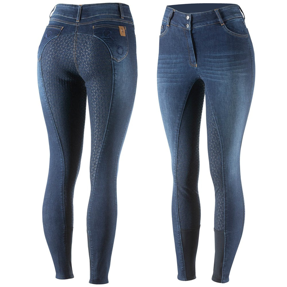 Horze Kaia Denim Full Seat Breeches