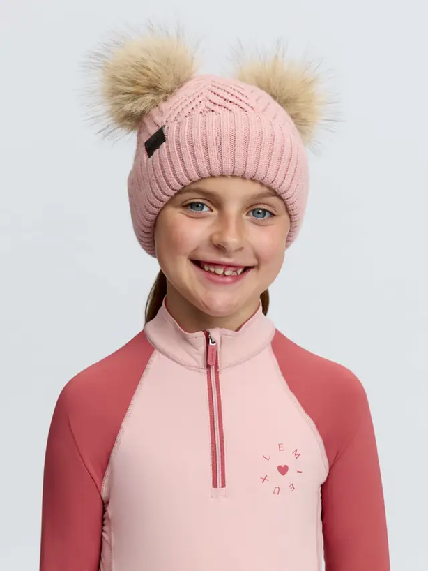 LeMieux Mini Double Pom Beanie