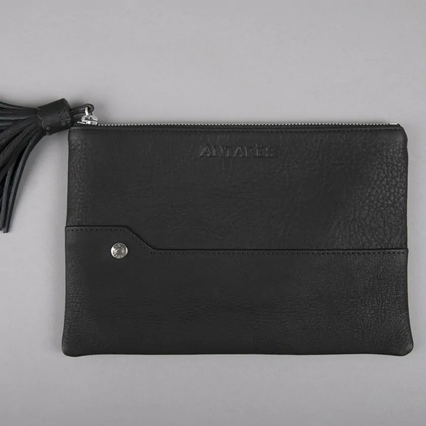 Antares London Leather Clutch Bag