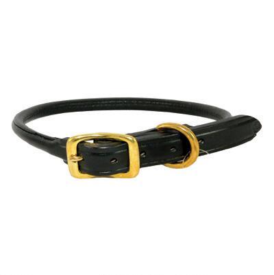 Tory Leather Rolled Dog Collar