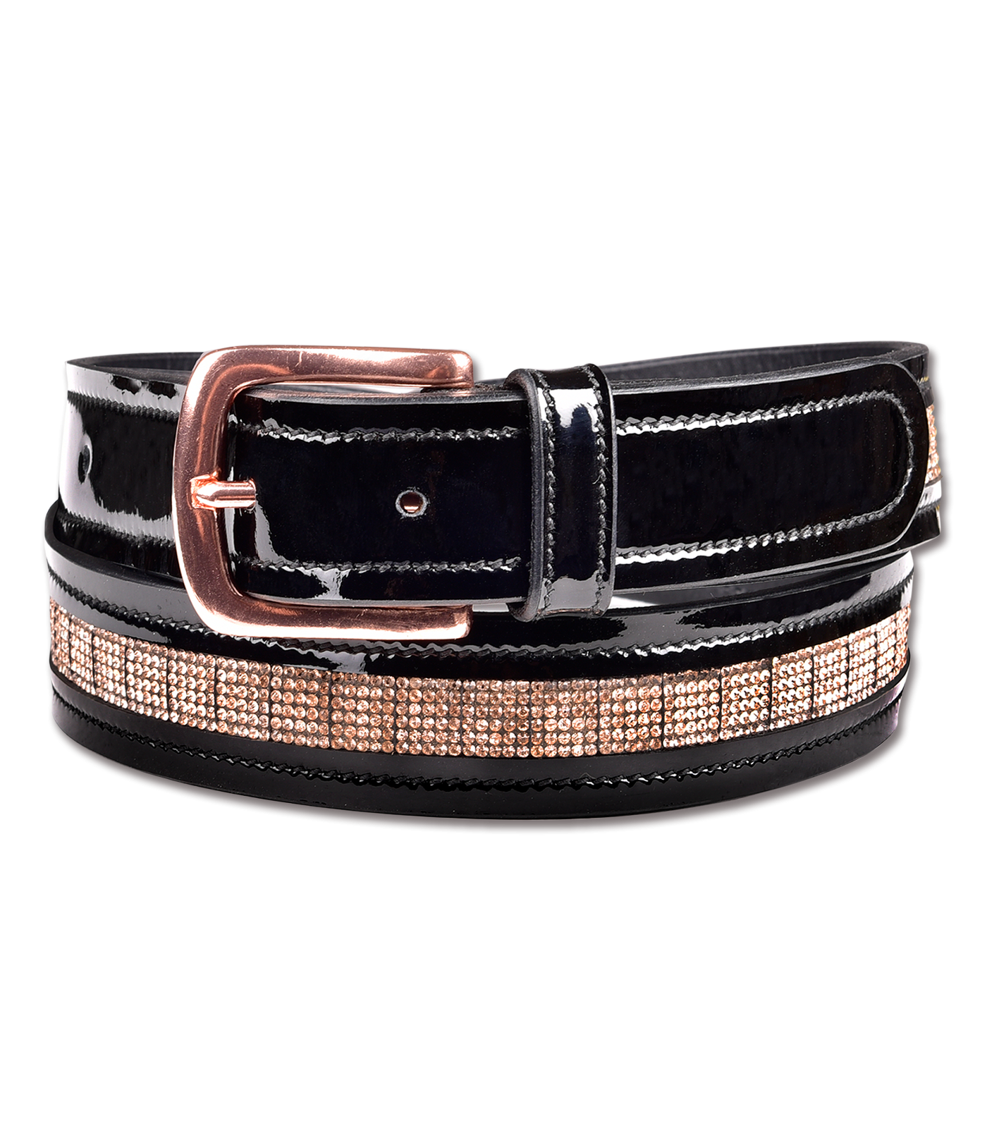 Waldhausen Rose Gold Patent Crystal Belt