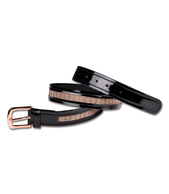 Waldhausen Rose Gold Patent Crystal Belt