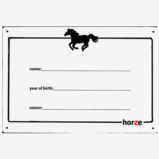 Horze Stall Sign