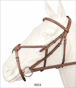 Americana Fancy Stitched Raised Figure 8 with Rubber Reins