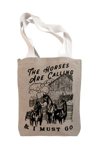 Spiced Equestrian Tote 'The Horses Are Calling'