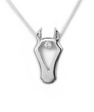 Load image into Gallery viewer, Loriece Horse Head CZ Necklace