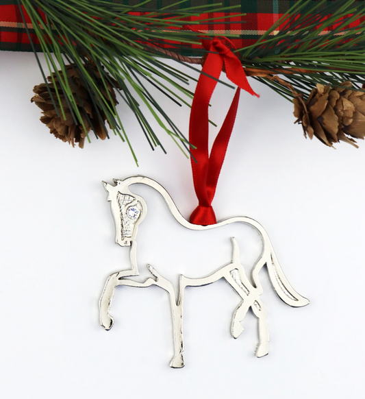 Loriece Crystal Dressage Horse Ornament