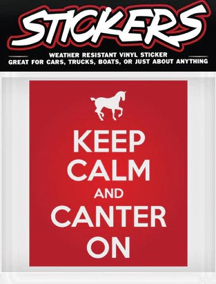 Keep Calm & Canter On Sticker