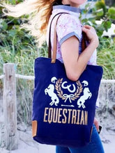 Load image into Gallery viewer, Spiced Equestrain Crest Zip Tote