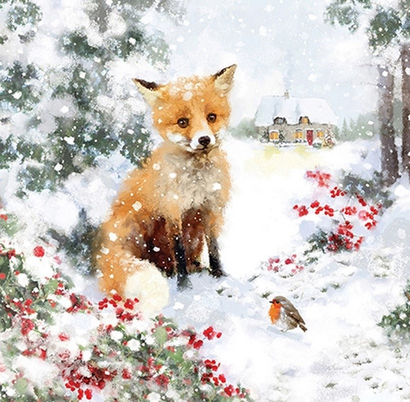 Festive Fox Boxed Holiday Cards