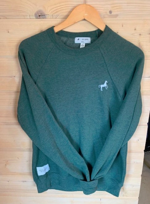 SCOPE Equestrian Heather Cactus Crewneck Sweater