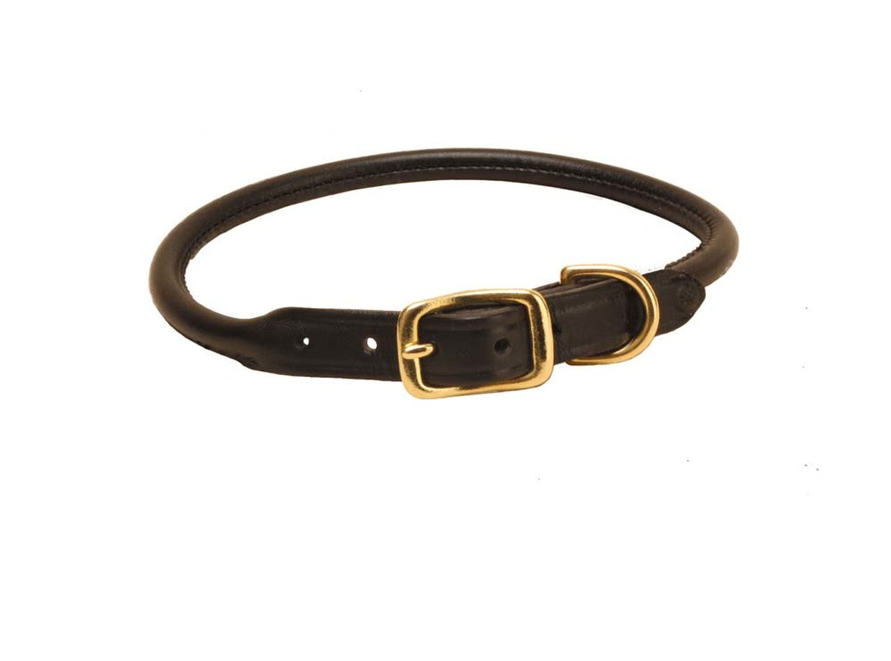 Tory Leather Rolled Dog Collar
