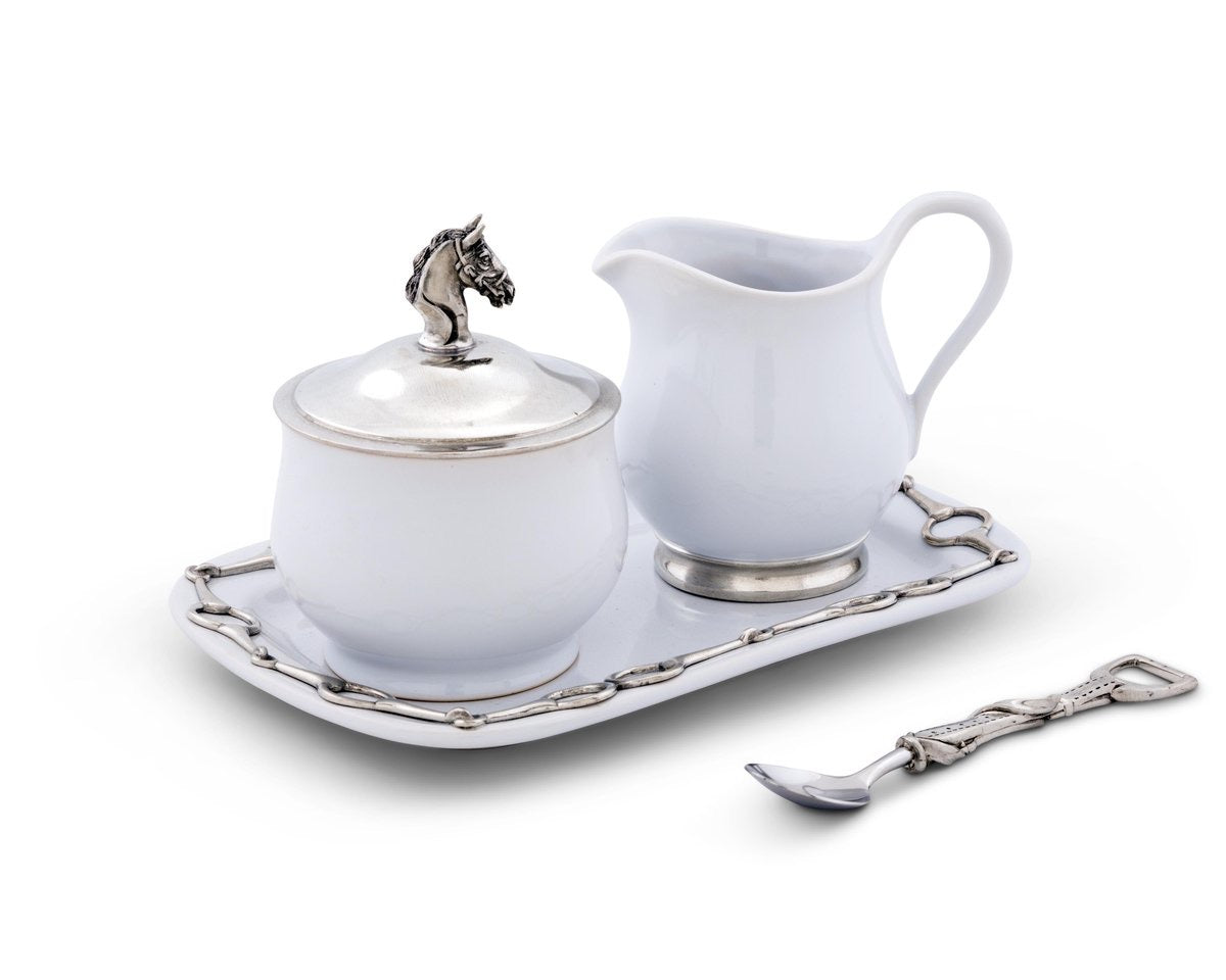 Vagabond Equestrian Sugar and Creamer Set