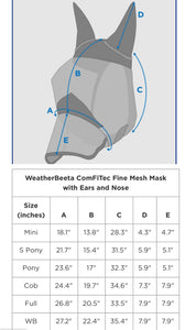 Weatherbeeta Comfitec Fine Mesh Fly Mask