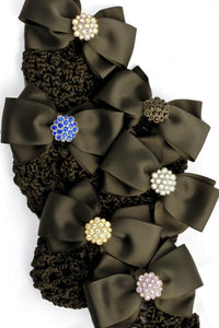 Spiced Equestrian Button Show Bow