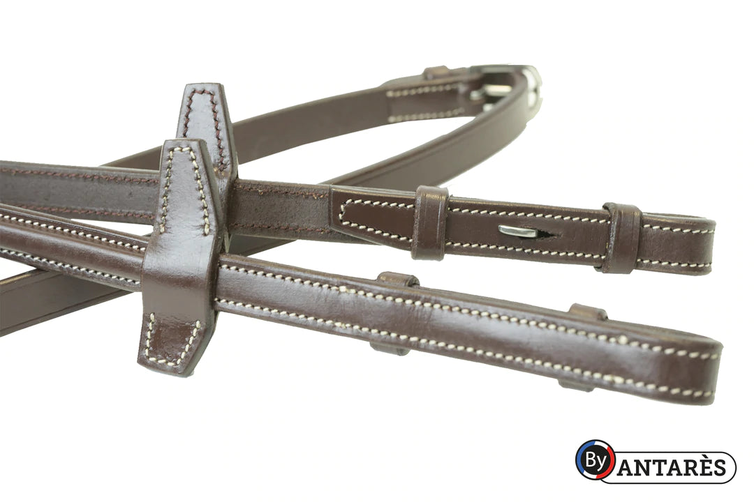 Antares Signature Rubber Reins w/Leather Loops