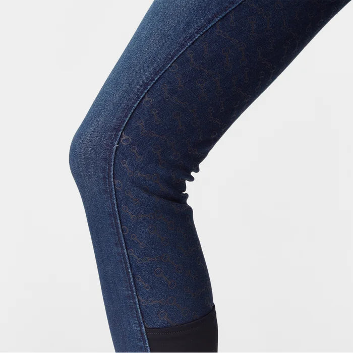 Horze Cecelia Denim Full Grip Breeches