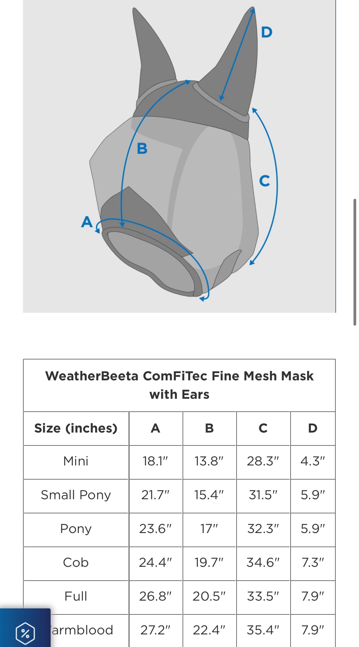 Weatherbeeta Comfitec Fine Mesh Fly Mask