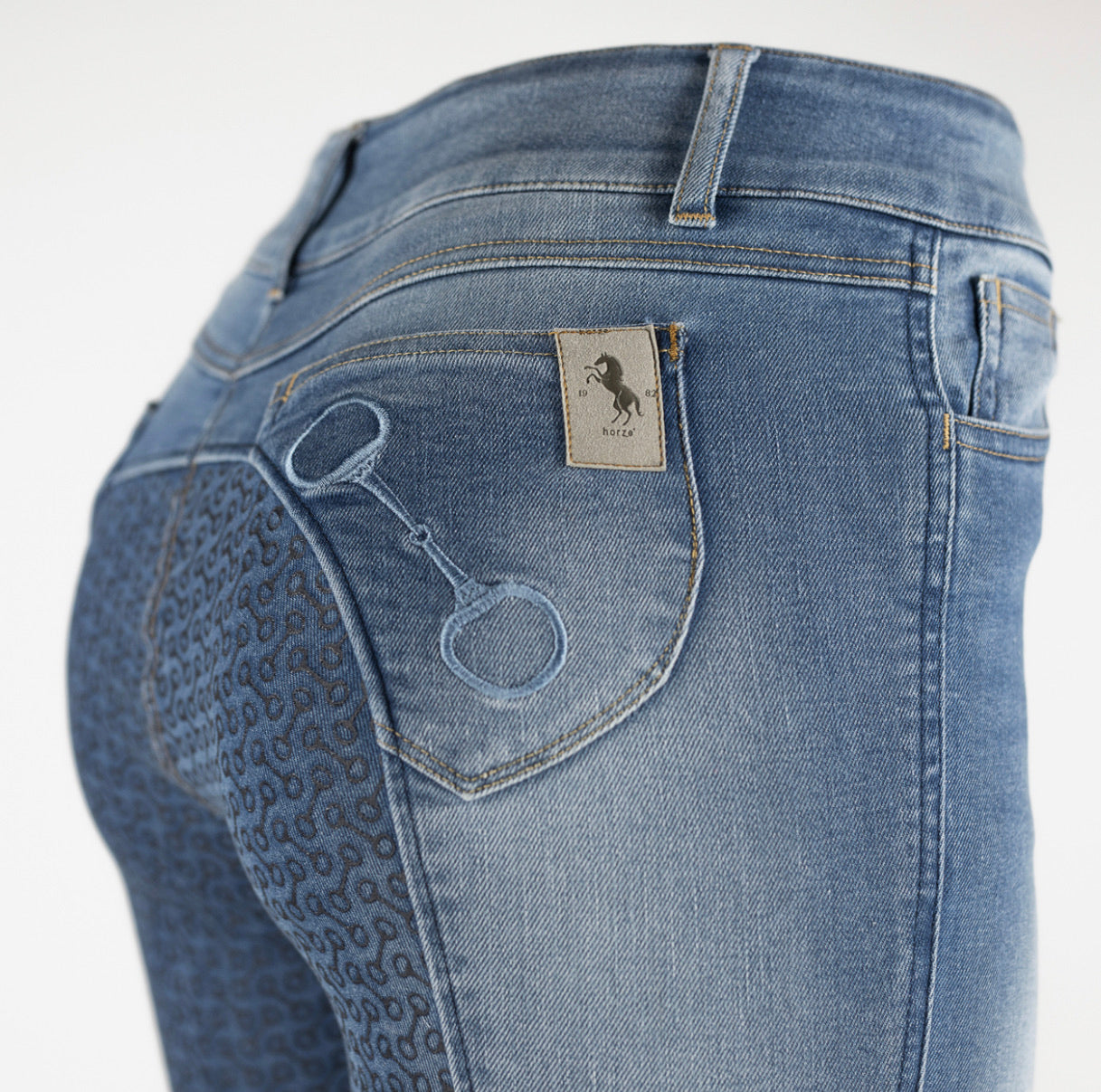 Horze Kaia Denim Full Seat Breeches