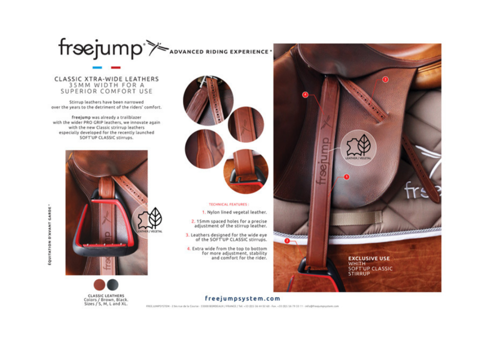 FreeJump Classic Wide Stirrup Leathers