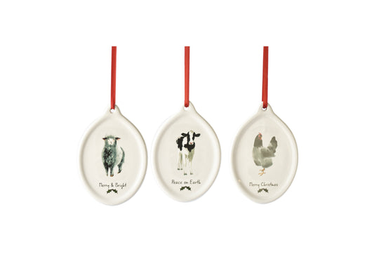 Farm Animals Disk Ornaments