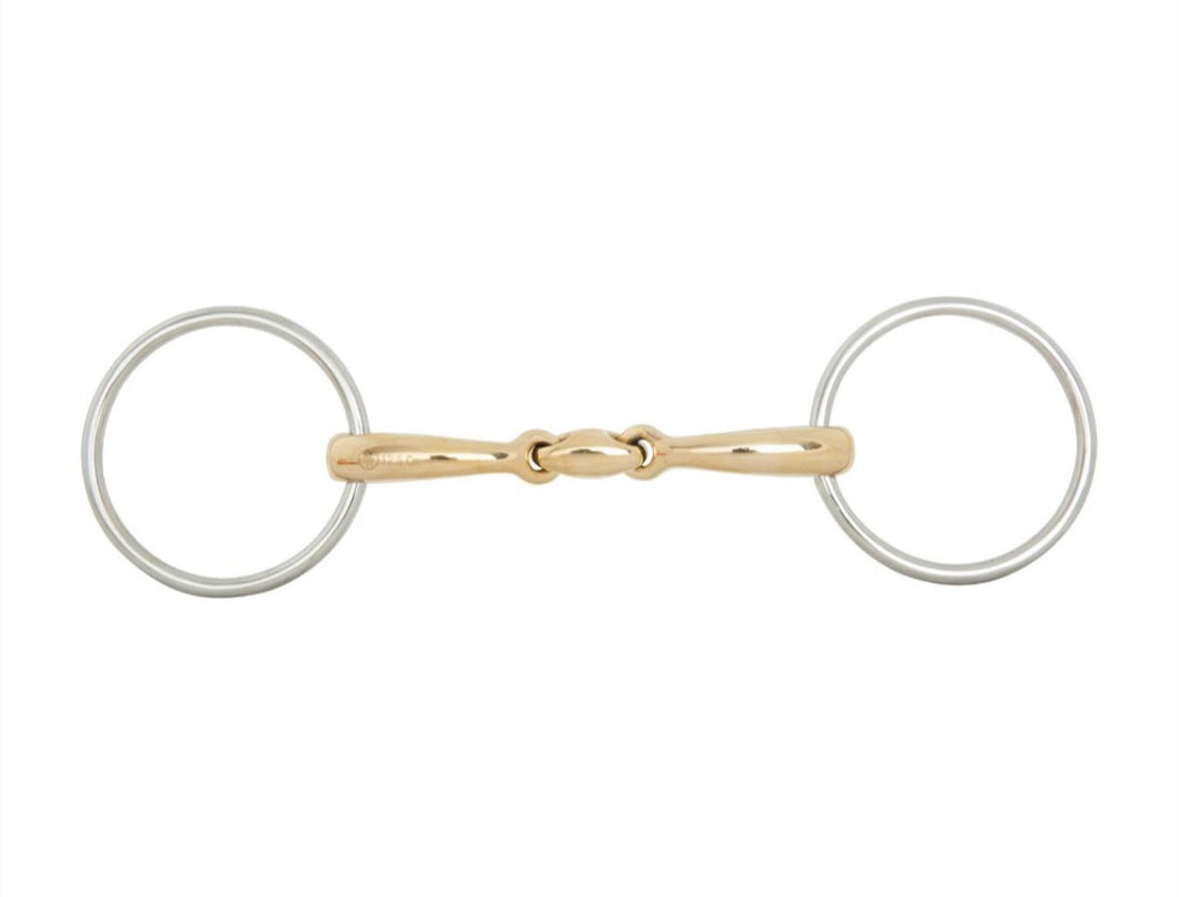 BR Soft Contact Double Joint Bent Snaffle