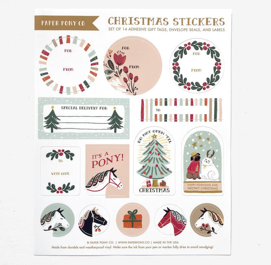 Paper Pony Co. Christmas Stickers