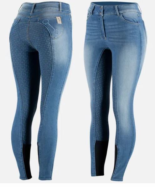 Horze Kaia Denim Full Seat Breeches